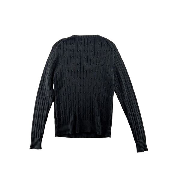 J. McLaughlin Women’s Black Cable Knit Crewneck Sweater Size Small Classic - Picture 5 of 5
